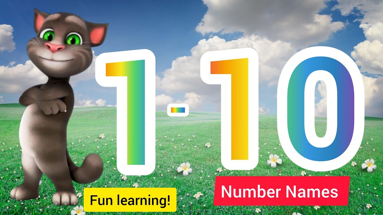 Number Names for kids🌷1 to 10🪇