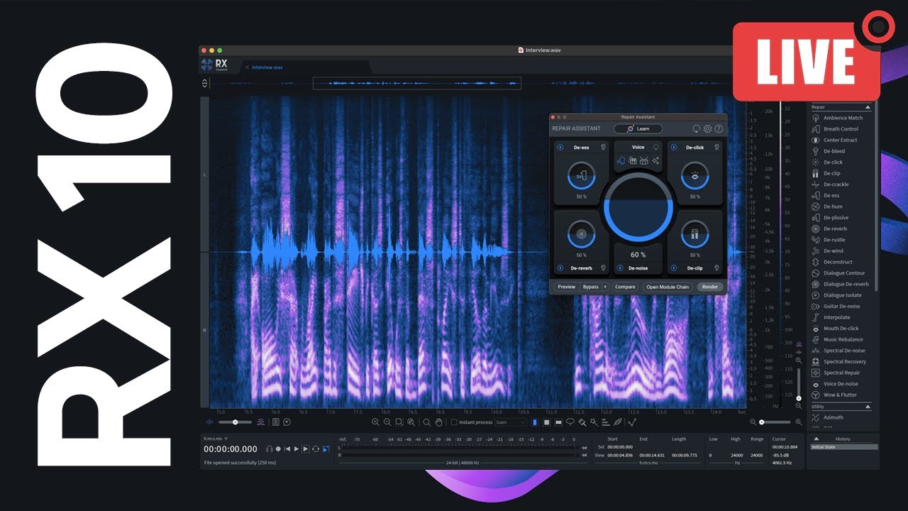 RX 10 LIVE w/ iZotope's Christoph Haertwig | Post Production Masterclass