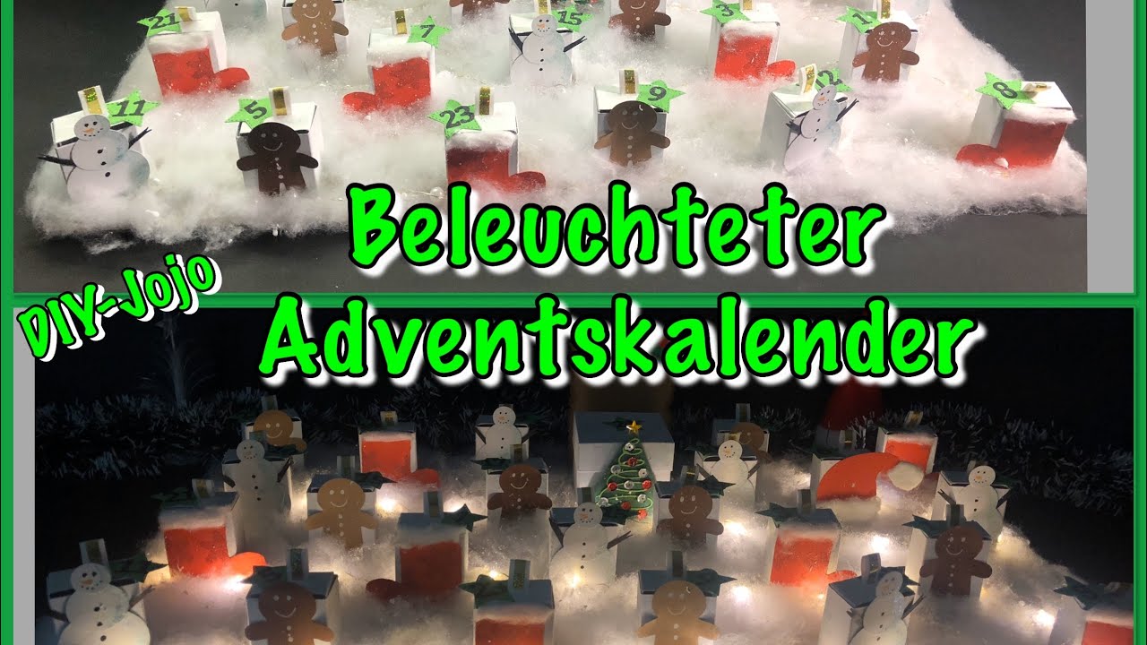 DIY-Jojo #10 Adventskalender beleuchtet aus Pappe/Papier selber basteln (Tutorial) Anleitung