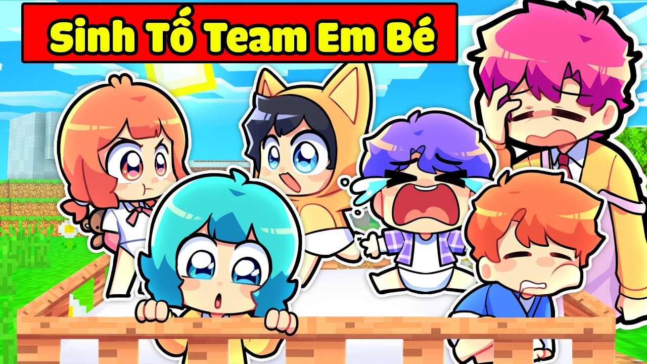 HIHA BẤT NGỜ KHI SINH TỐ TEAM TRỞ THÀNH EM BÉ TRONG MINECRAFT*HIHA TRÔNG EM BÉ SINH TỐ 🤣😎