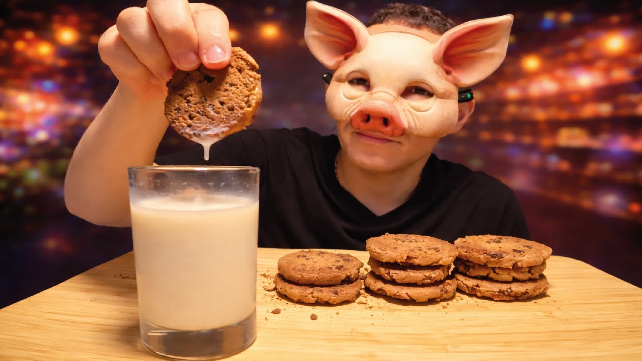 ASMR Cookies 🍪 and Milk 🥛 Mukbang