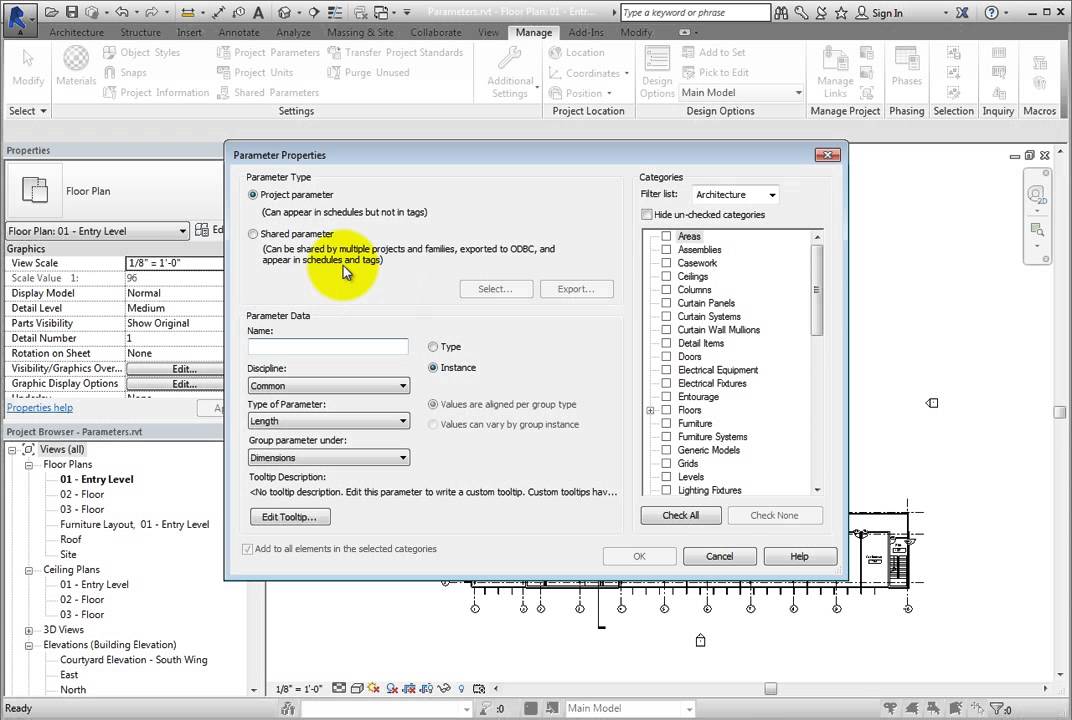 Creating Project Parameters