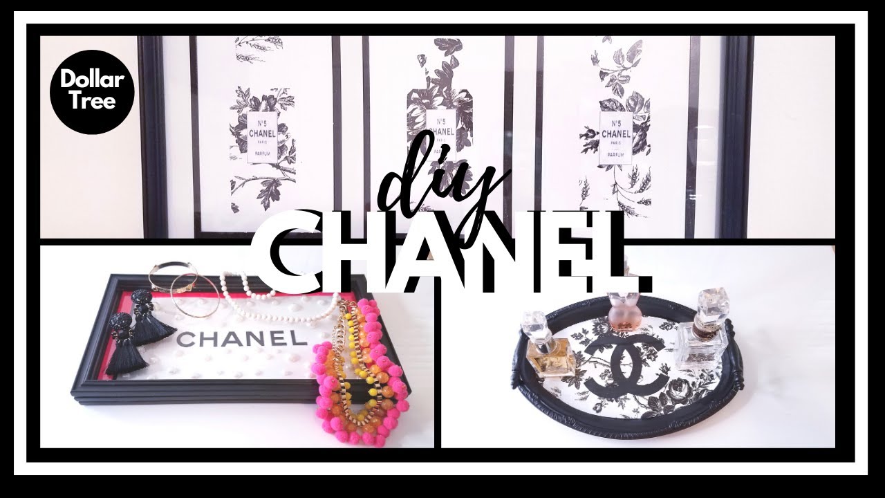 TRENDY DOLLAR CHANEL DIY ROOM DECOR | 3 CHANEL DUPES | DOLLAR TREE DIY | CRAFTING WITH CASS