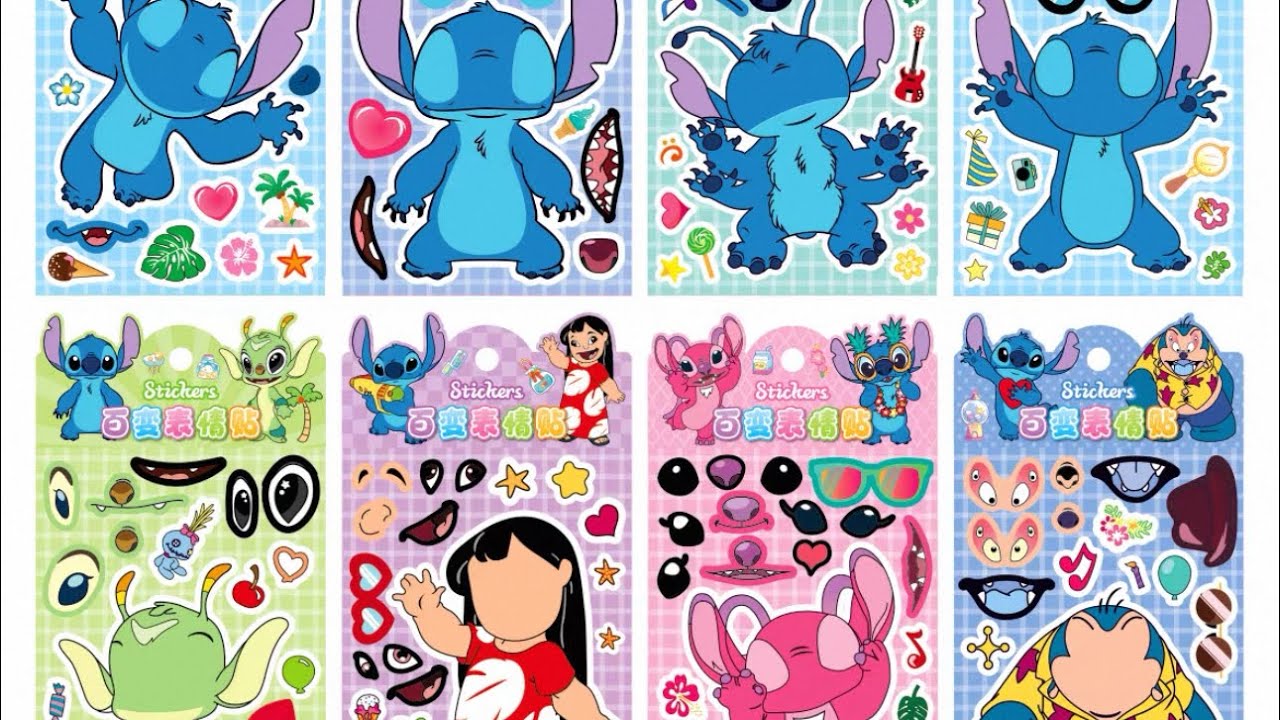 [🌺Paper Diy🌺]🩵ASMR Lilo and Stitch Stickers | Kawaii Pack Opening #asmr #sticker #unpacking #kawaii 