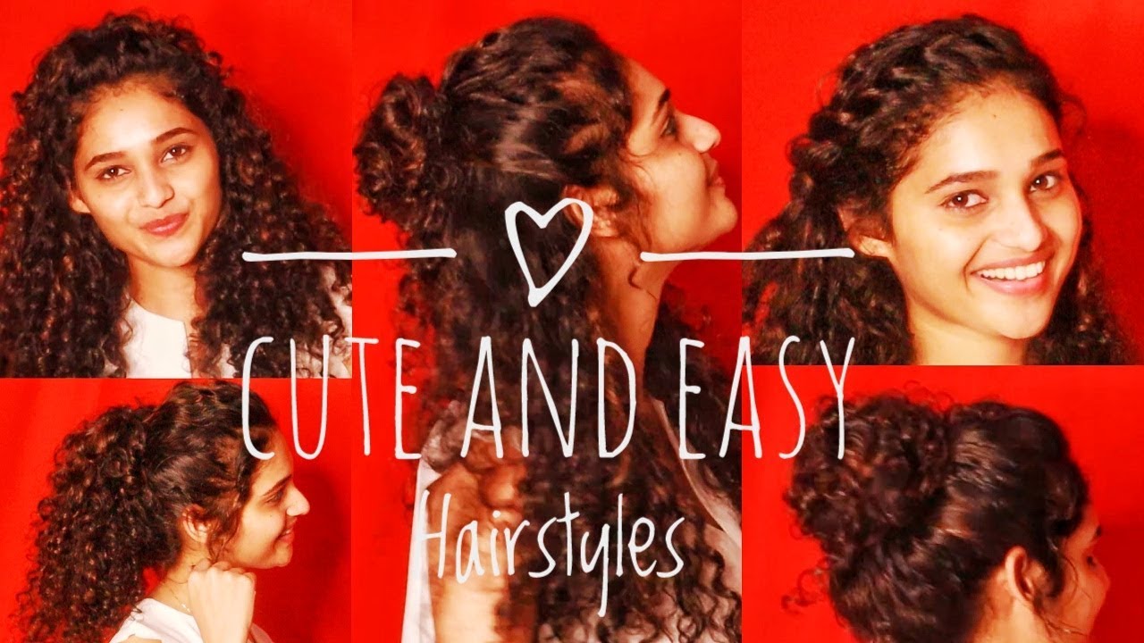5 Easy Hairstyles for girls!!!! | Curly Hairstyle | Shruti Amin