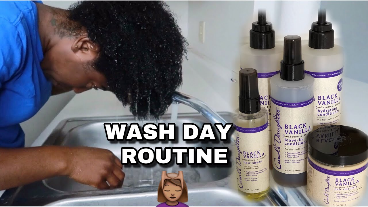 WASH DAY ROUTINE ON NATURAL HAIR ft. CAROLS DAUGHTER BLACK VANILLA LINE (Very detailed) Kurly Krissy