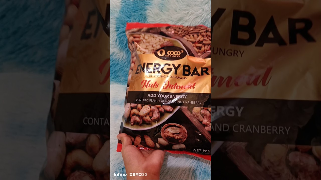ASMR Energy Bar Opening 🥜⚡ COCO Nuts Oatmeal | Satisfying Crunch Sounds! #asmr #shorts #viral #fyp