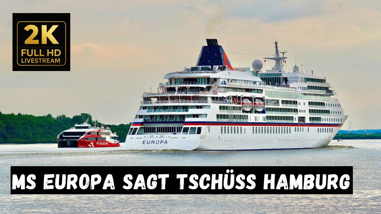 MS Europa live aus Hamburg &ndash; letztes Auslaufen des Jahres aus der Hafencity