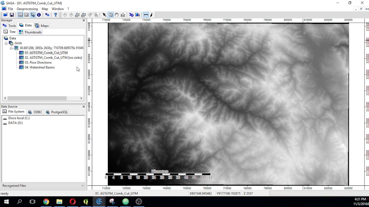 Cómo obtener el orden de una red de drenaje con SAGA GIS y QGIS?
