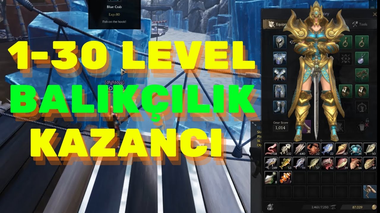 1 30 LEVEL BALIKÇILIK KAZANCI RİSE ONLİNE