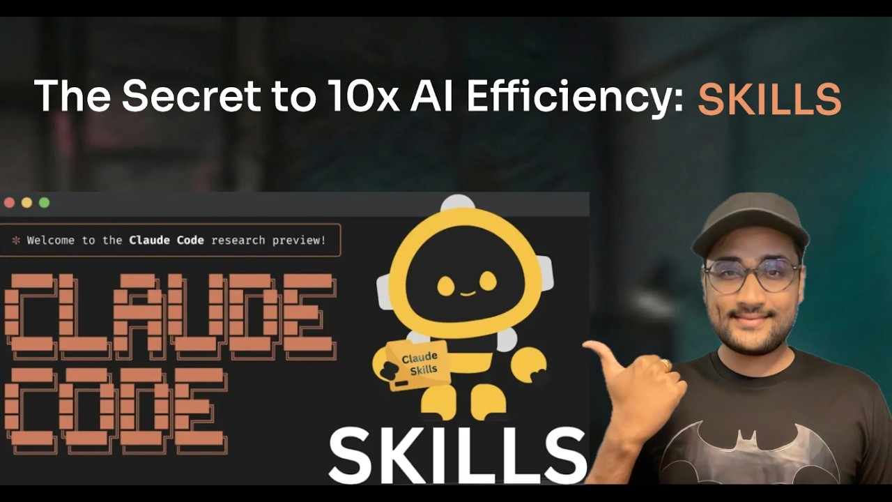 The Secret to 10X AI Efficiency: Skills #claude   #claudecode   #claudeskills   #ai #aieducation