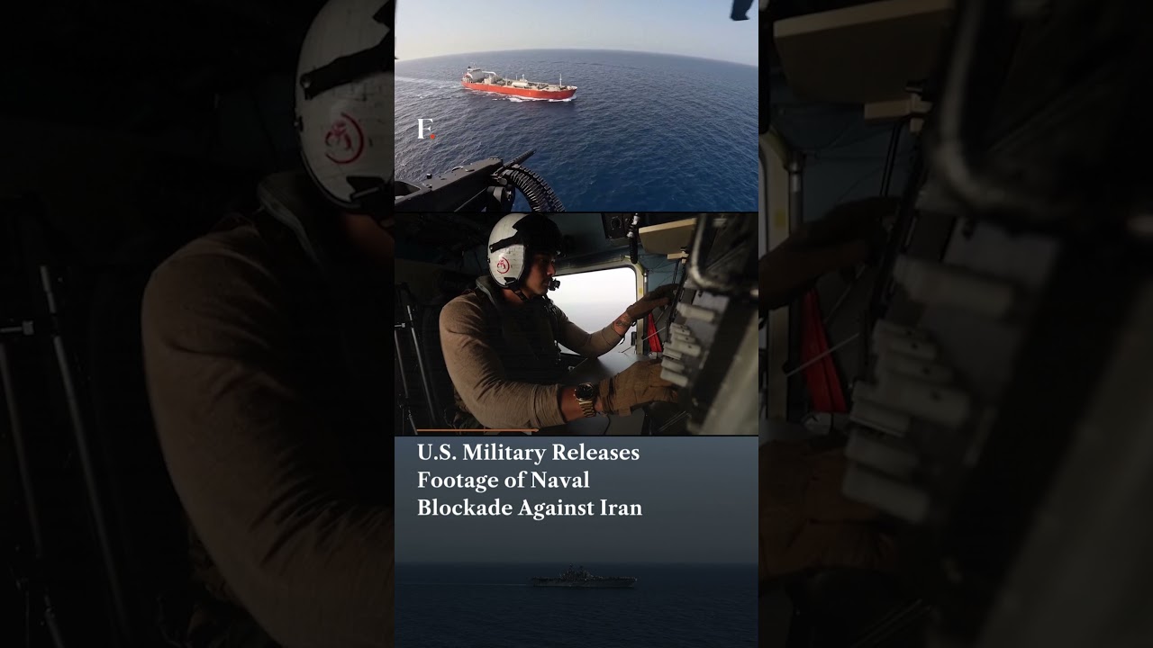 U S  Military Releases Footage of Naval Blockade Against Iran | N18G