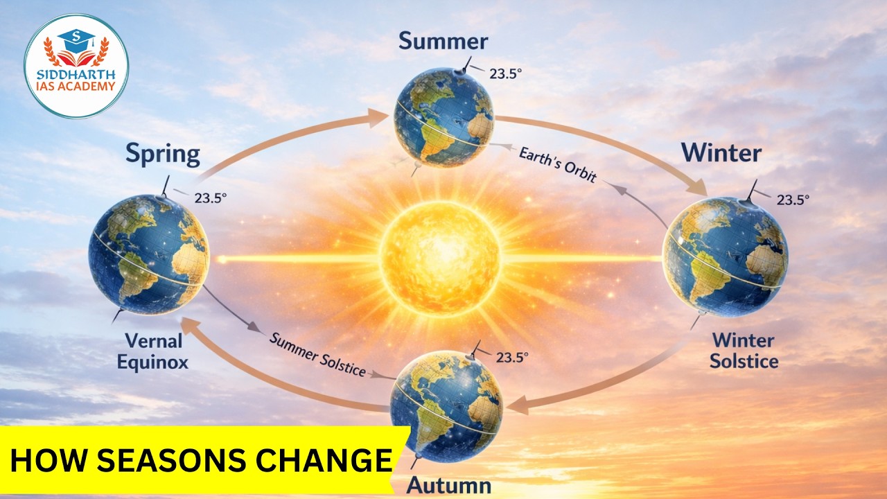 WHY SEASONS CHANGE? | SUMMER - WINTER | MPSC #season #geography  #mpsc #upsc