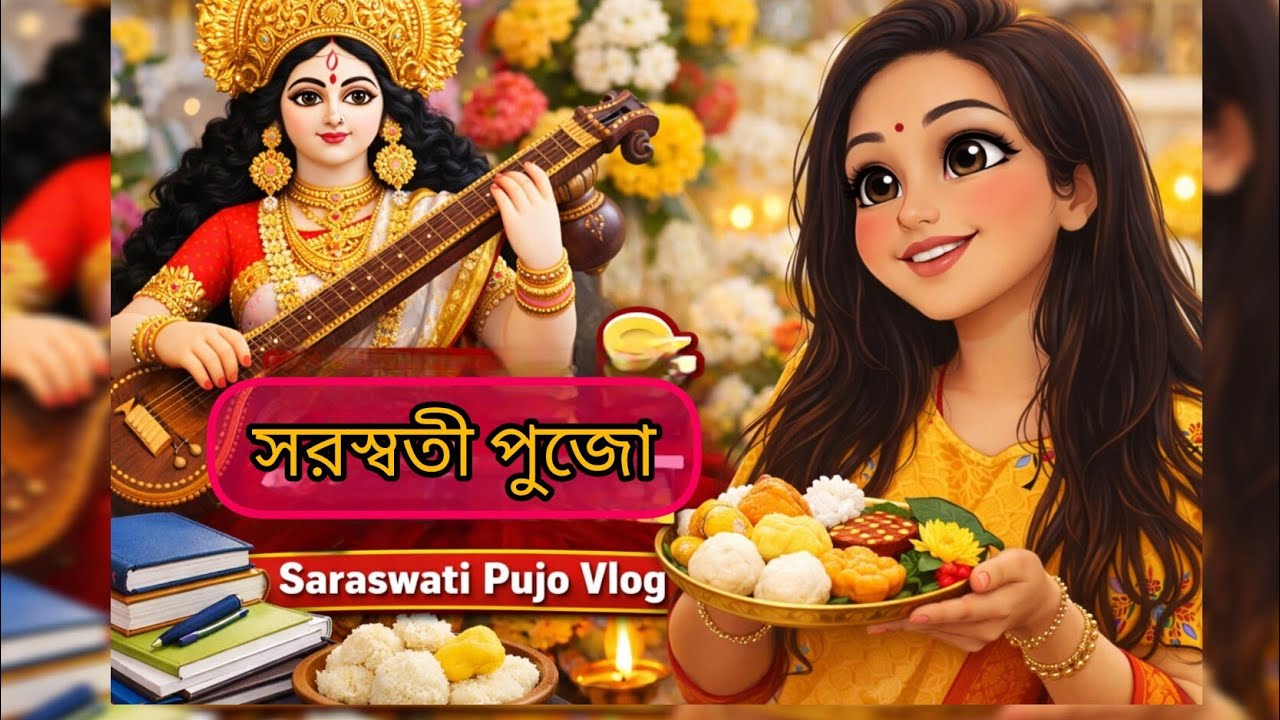 মা সরস্বতীর আশীর্বাদে কাটানো এক সুন্দর দিন |#MyselfAditivlogs |