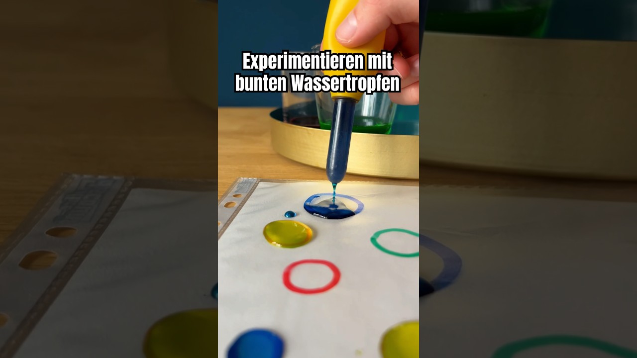 Experimentieren mit bunten Wassertropfen #kindergarten #funforkids #kidsactivities #kidscrafts #diy