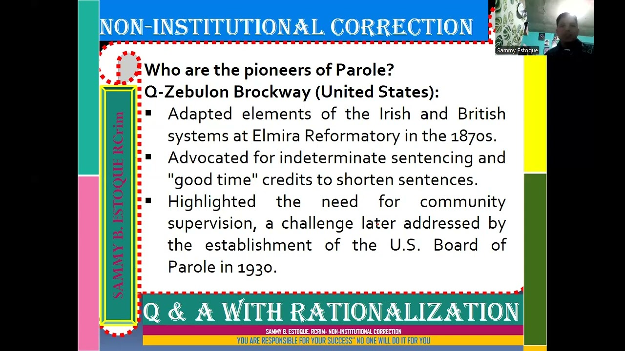 History, Concept, and Grounds for Disqualification for Parole