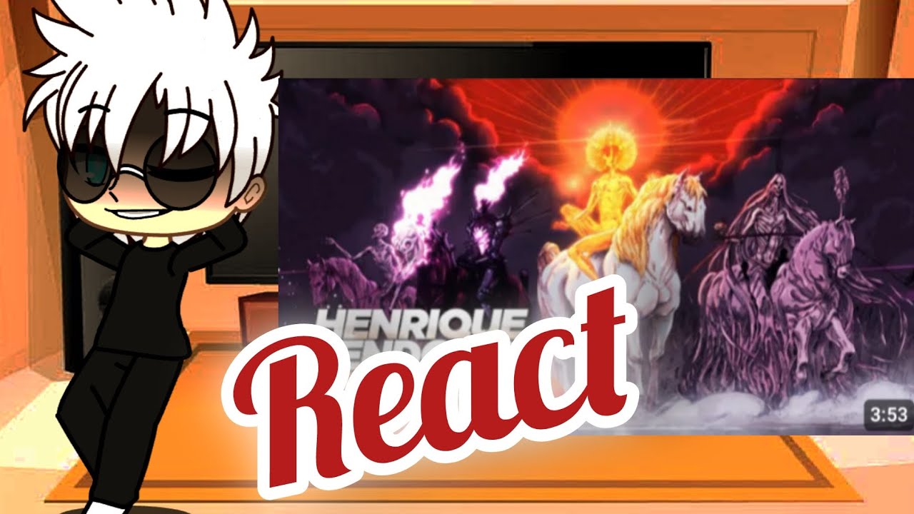Jujustu Kaisen react (reagindo) Rap dos Cavaleiros do Apocalipse - O Fim dos Tempos (gacha)