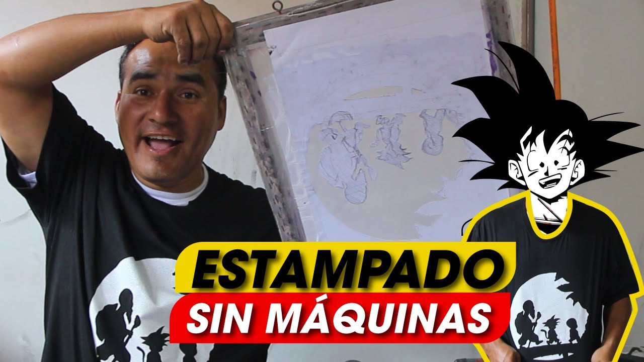 🔥 Estampar DESDE casa NUNCA FUE TAN FACIL [ 🟡DRAGON BALL ]con SERIGRAFIA CASERA