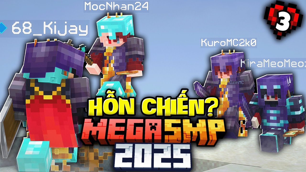 MINECRAFT MEGA SMP 2025 Tập 3 | Bất Ngờ Hỗn Chiến Với Băng Cướp 