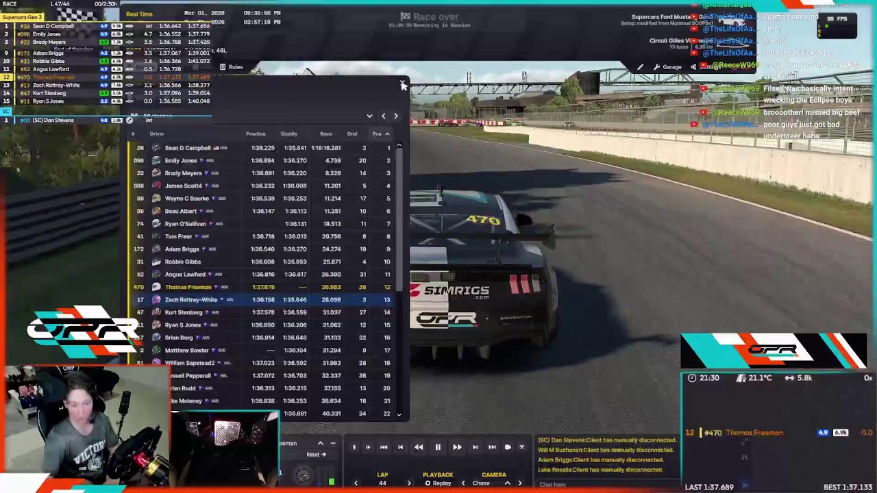 iRacings SCOPS RD1 @ Montrel | OPR Ford Mustang