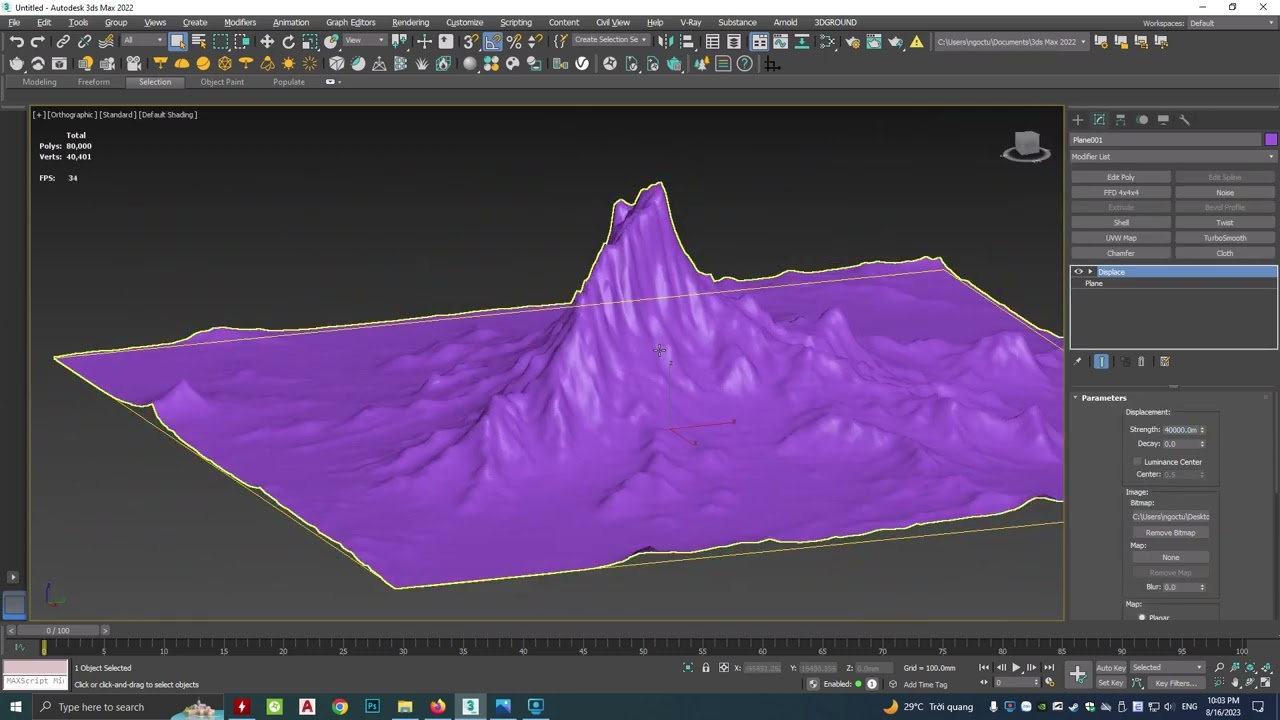 3DSMAX: CÁCH TẠO ĐỒI NÚI TRONG 2 PHÚT (MOUTAIN & HILL)