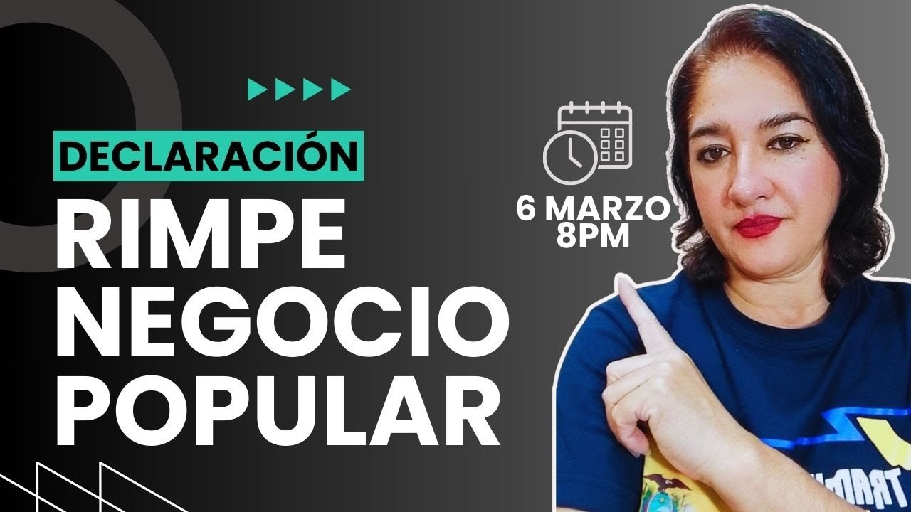 ⭐Declaración de Impuesto a la Renta RIMPE NEGOCIO POPULAR 2023
