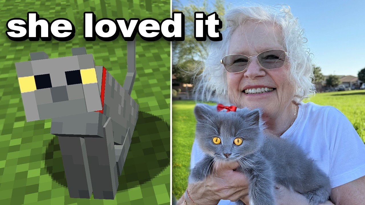 Я подарил своей бабушке её кота из Minecraft в реальной жизни