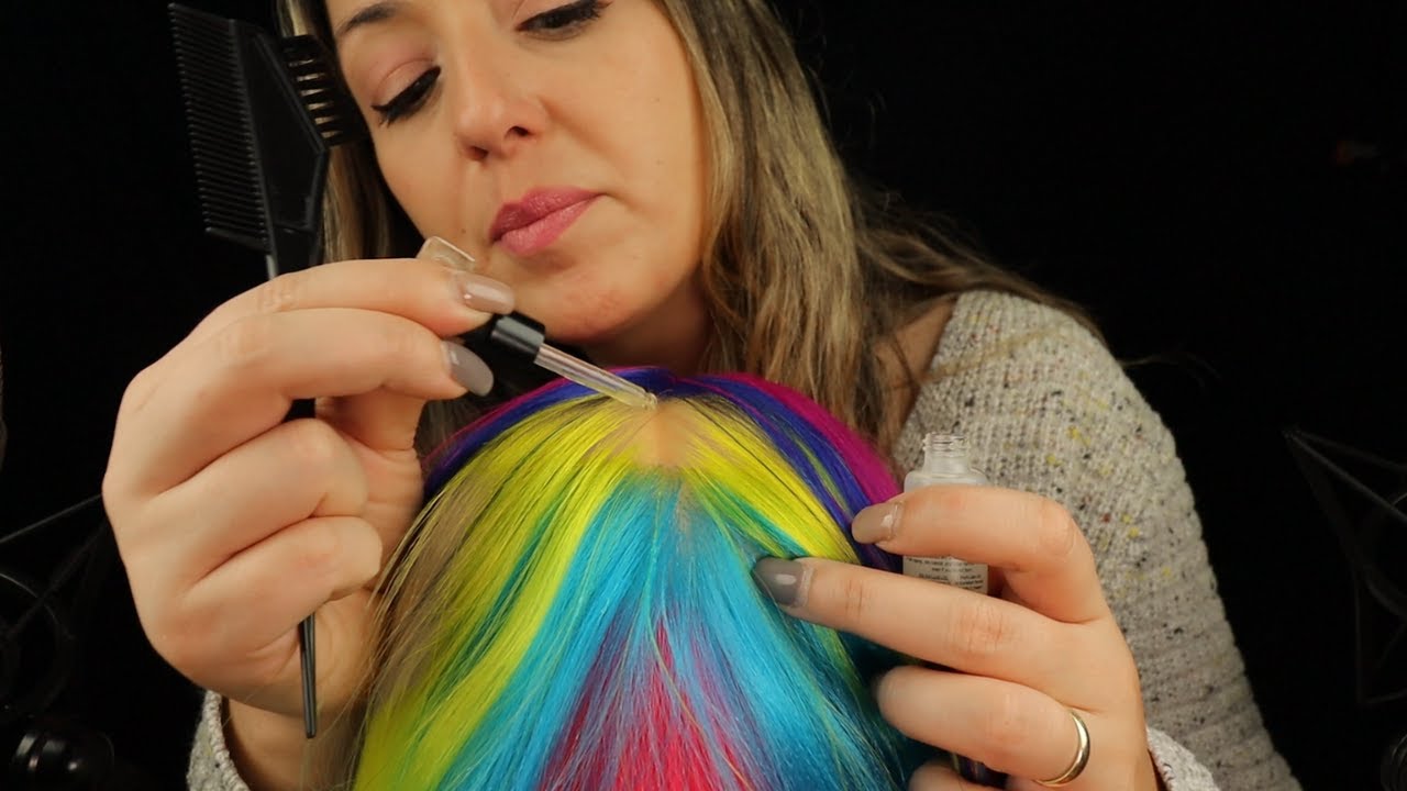 ASMR Türkçe ✨ Saç derine BAKIM VE MASAJ yapıyorum ✨ Saç Tarama Sesleri