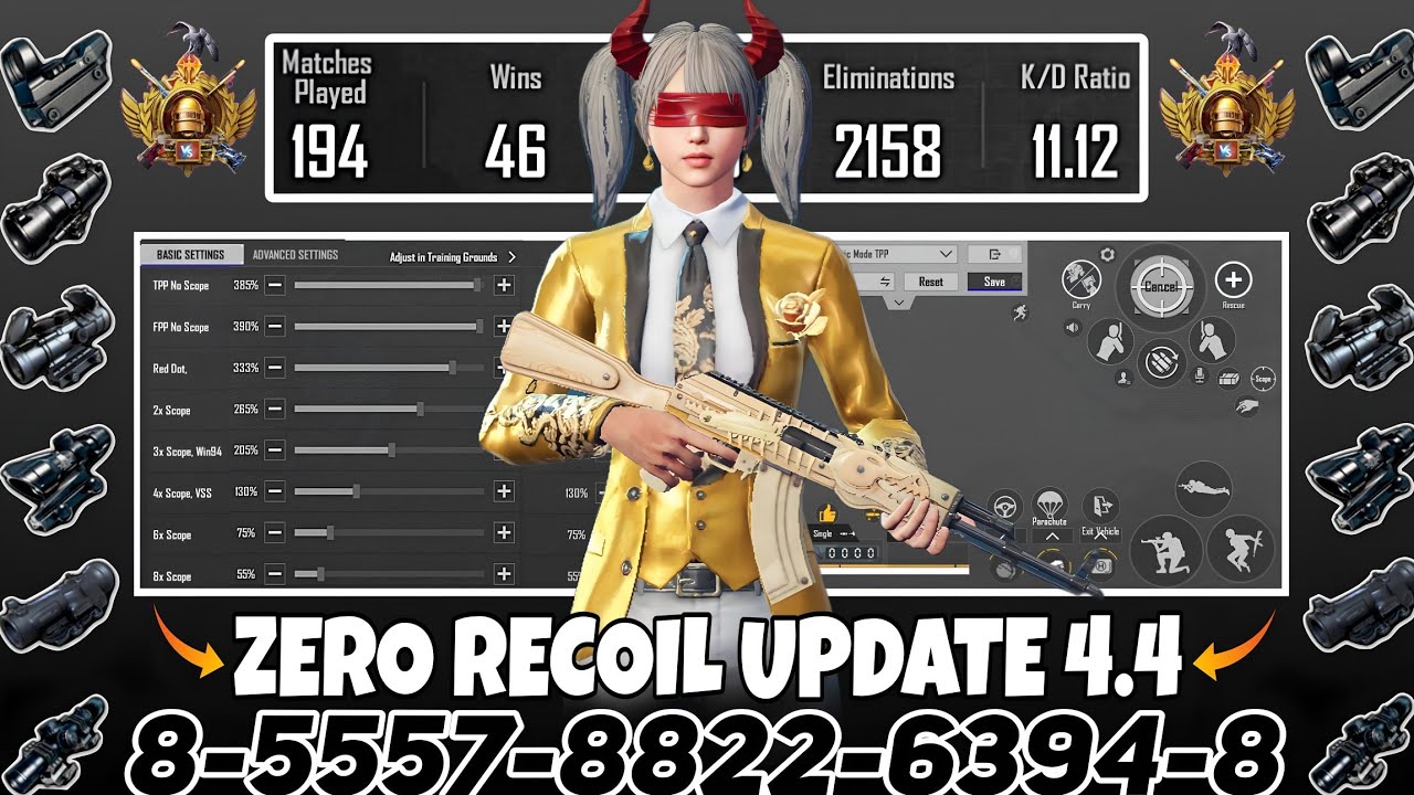 NEW UPDATE 4.4 CODE 🔥 PUBG MOBILE/BGMI SENSITIVITY SETTINGS 2026 | BEST SCOPE SENSITIVITY SETTINGS✅