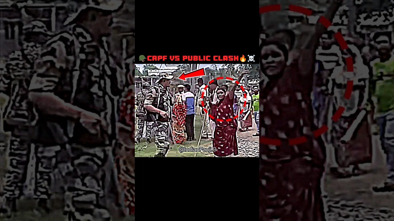 🪖CRPF VS PUBLIC CLASH🔥☠️⚔️ #crpf #power #indianarmy #police #army #public #viral #viralvideo
