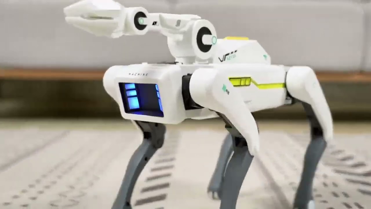Robot Caine Inteligent iUni 8008 cu Cleste de Prindere, Control Telecomanda, Comenzi Vocale
