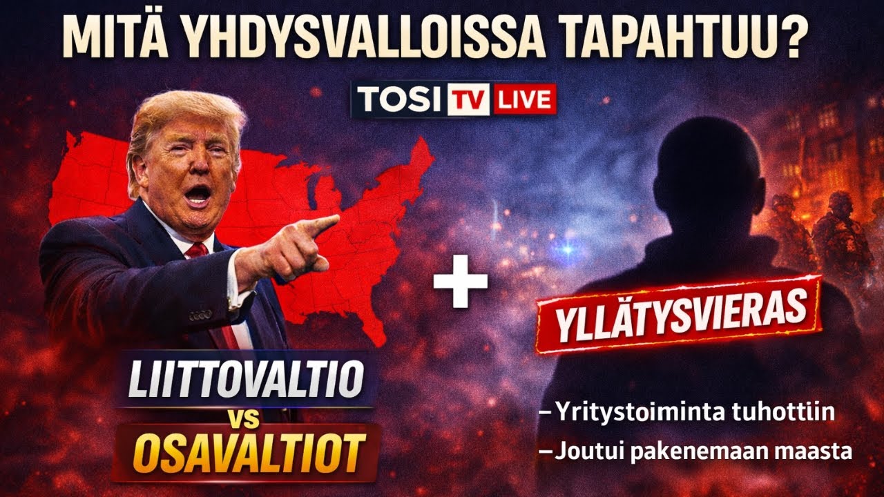 TOSI TV LIVE: Mitä Yhdysvalloissa tapahtuu? + yllätysvieras