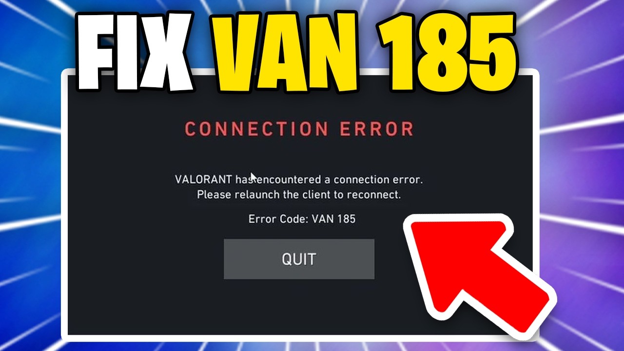 Valorant Error VAN 185