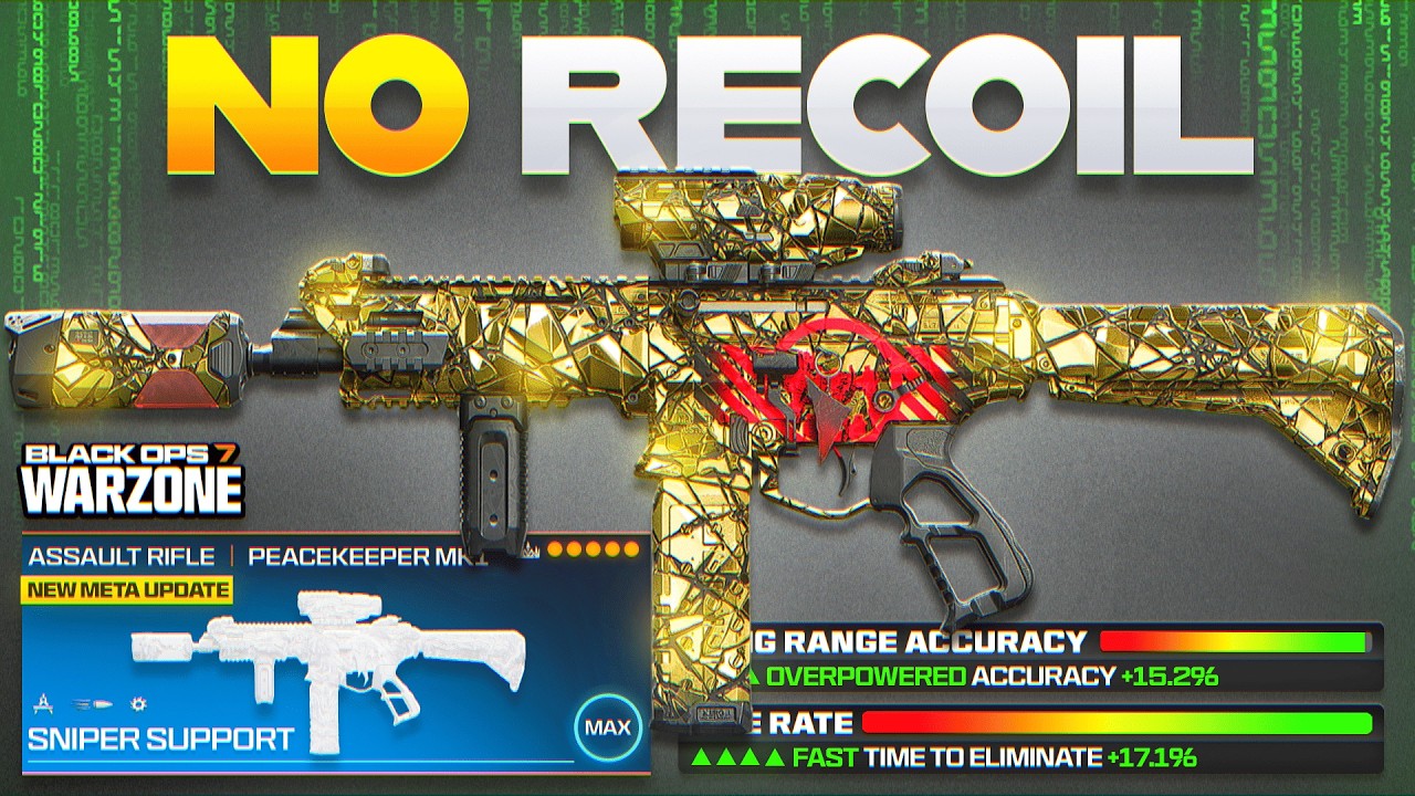 I Built the BEST *NO RECOIL* AR META LOADOUT in BO7 WARZONE! (Best Peacekeeper MK1 Class Setup)