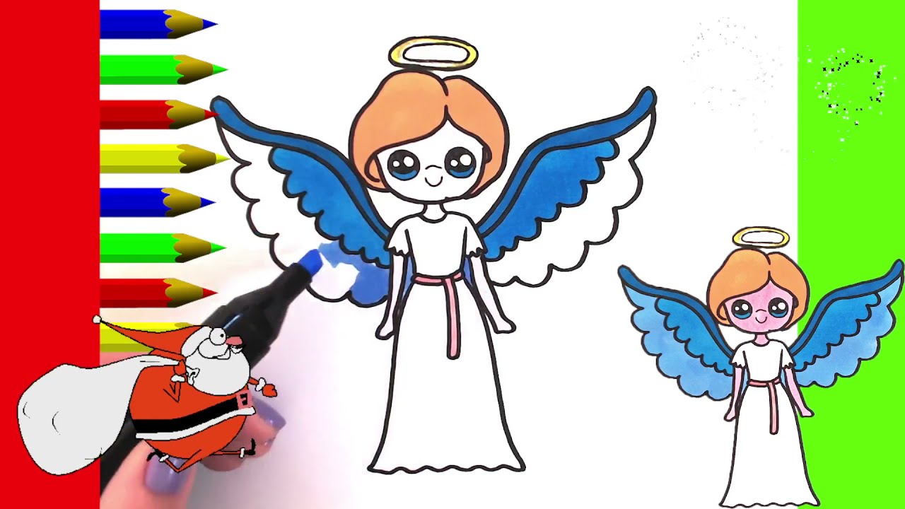 KAWAII 💠 COME DISEGNARE FACILE PASSO DOPO PASSO - DISEGNO DA FARE Natale. Angelo
