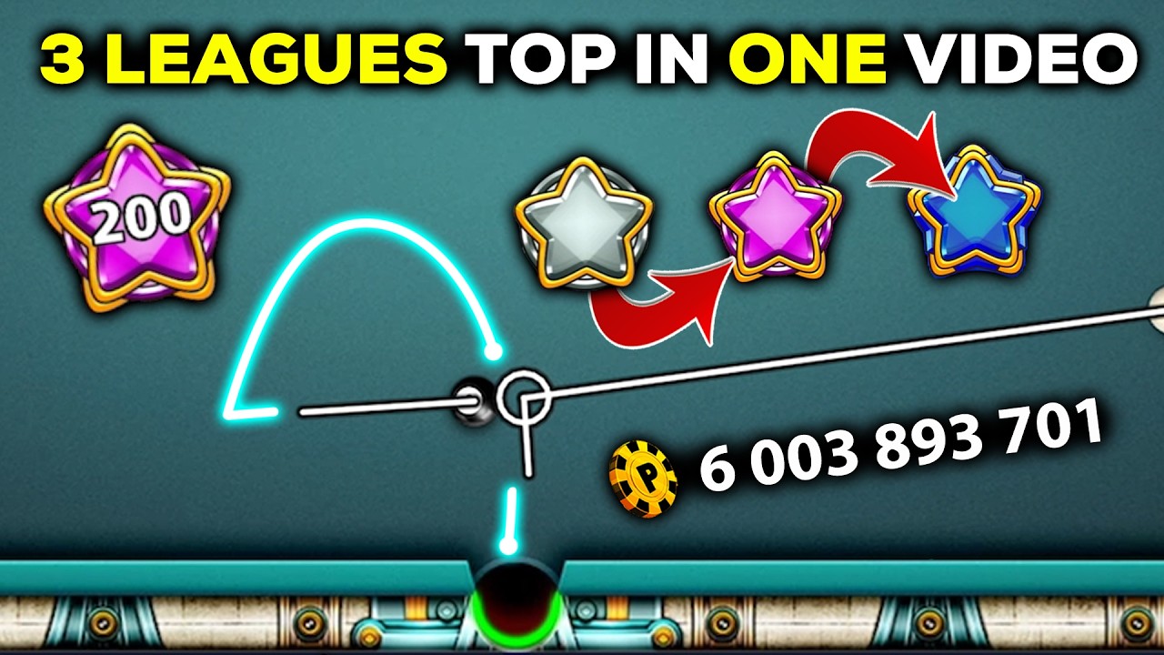 3 Leagues in One Video 😎 TOP League 8 Ball Pool GamingWithK