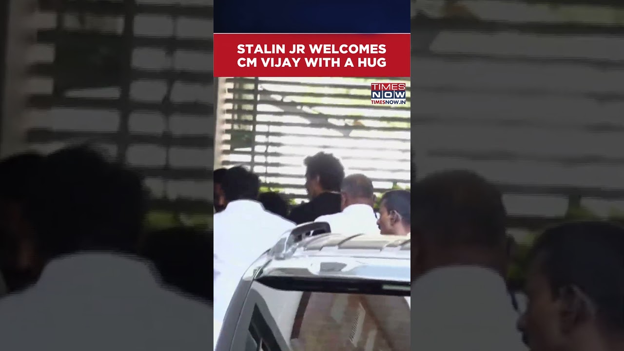 Tamil Nadu: LoP Udhayanidhi Welcomes CM Vijay With A Hug At MK Stalin's Residence #shorts