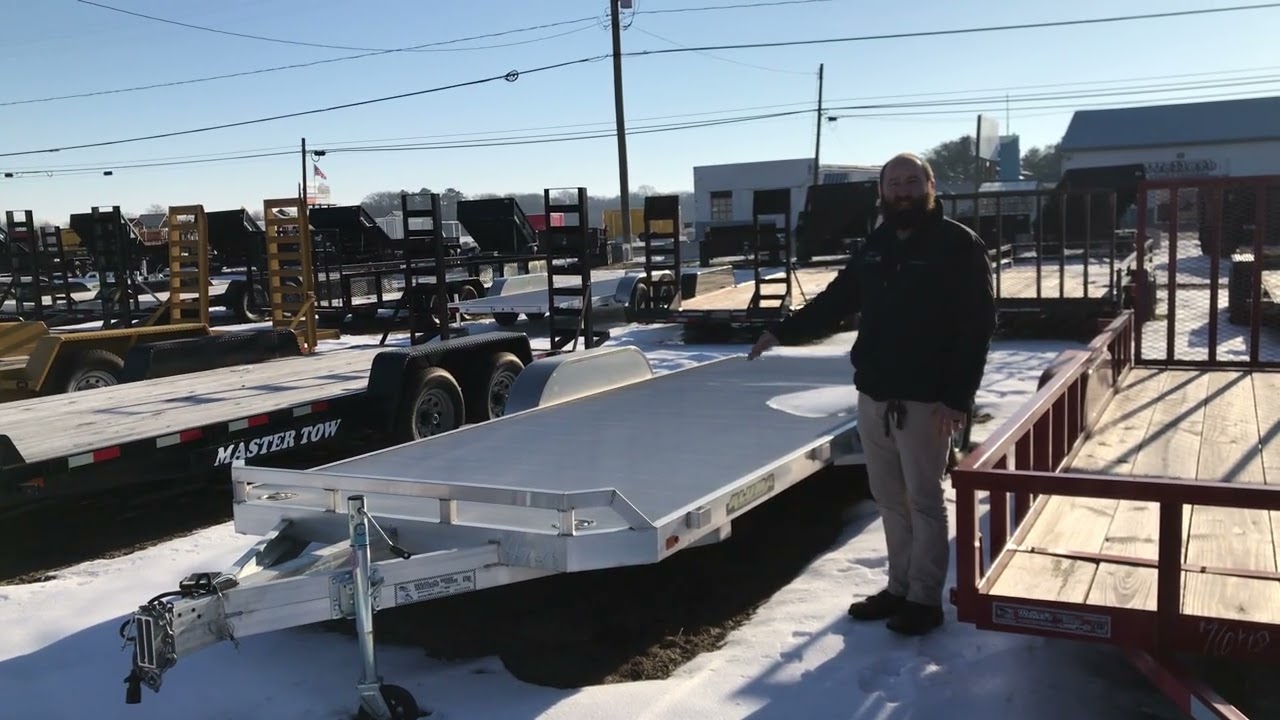 Features and benefits of this 18’, aluminum, car hauler #4723 