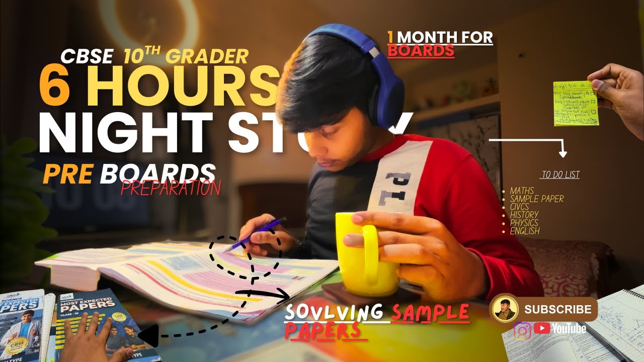 Night Study Grind 🌙 | Maths Sample Paper Solving for Pre-Boards | CBSE 10th 📚✍️