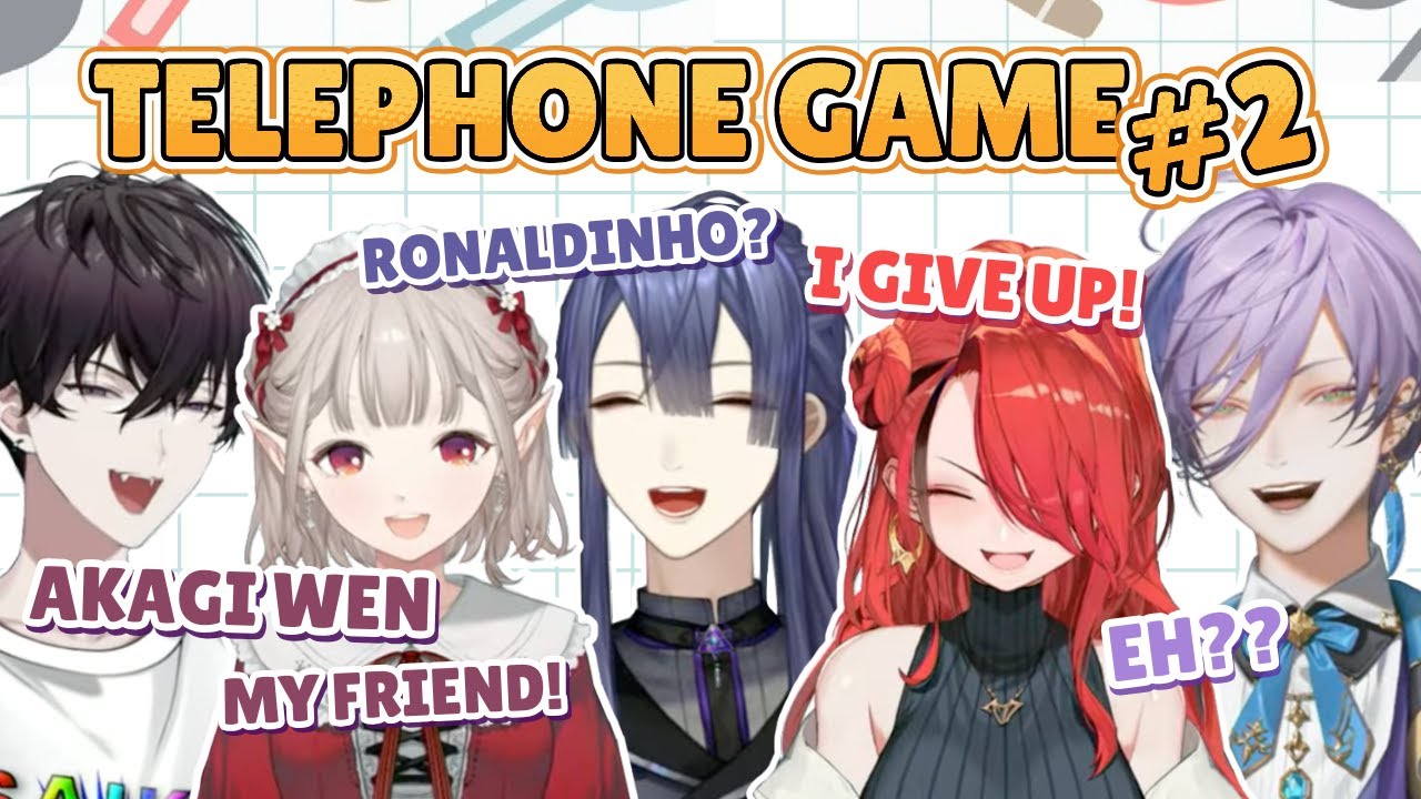 (eng sub) nijijp telephone game off-collab #2 | Saiki Ittetsu/Elu/Nagao/Lain Paterson/Ness/Nijisanji