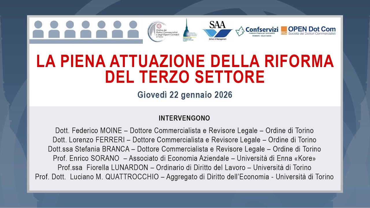 La piena attuazione della riforma del terzo settore