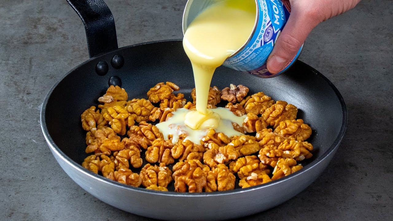 Si j'ai du lait concentré et des noix, je vous surprendrai avec un super dessert !