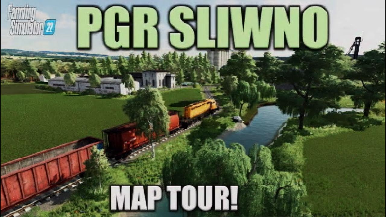 (TWO TRAINS!) “PGR SLIWNO” FS22 MAP TOUR! NEW MOD MAP | Farming Simulator 22 (Review) PS5.