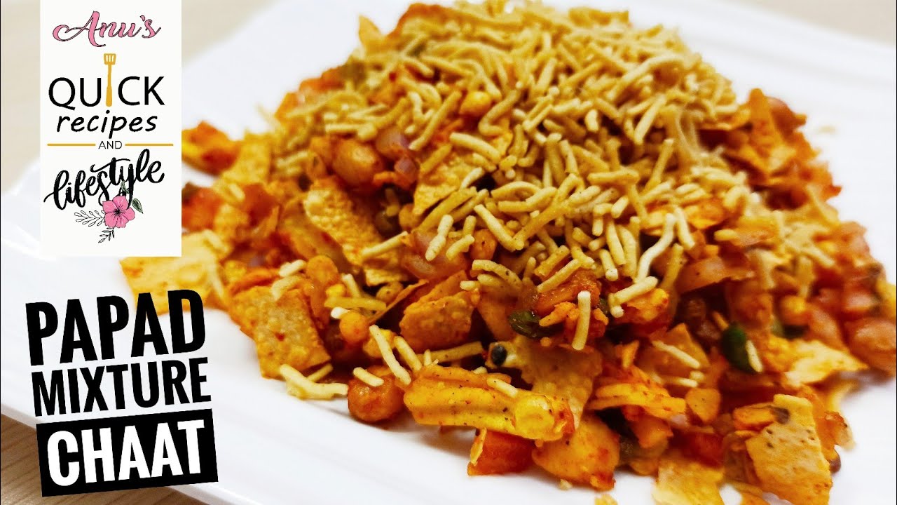 Papad Mixture Chaat | Papad Churi | Papad Chaat | Papad Recipe | Quick Chaat Recipe | Mixture Chaat