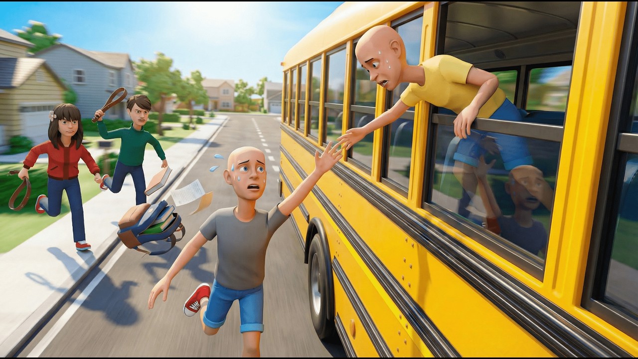 Classic Caillou Oversleeps / Misses the School Bus / Fails His Exam / Grounded
