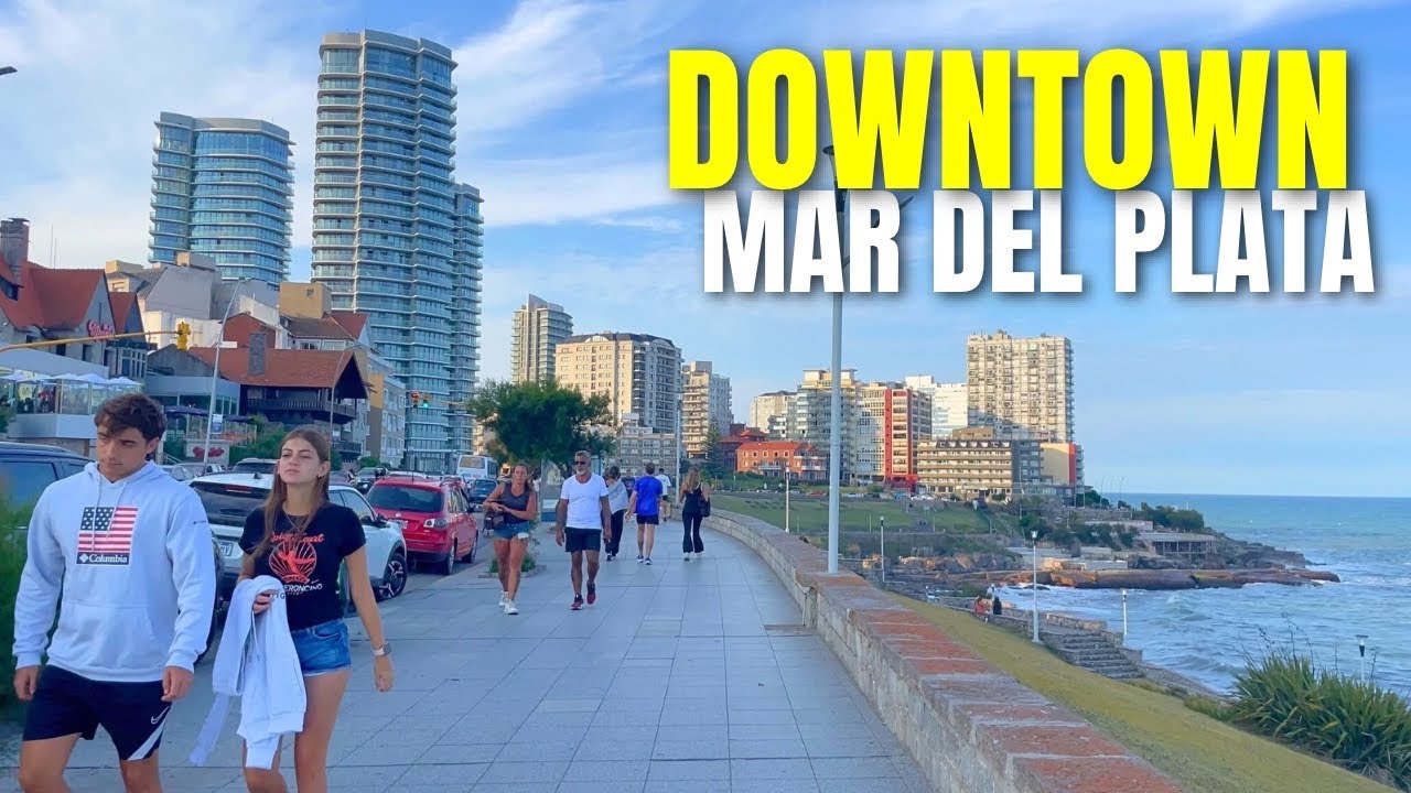 [4K] Downtown Mar del Plata Walking Tour 🇦🇷 | Alem Street & Ocean Views
