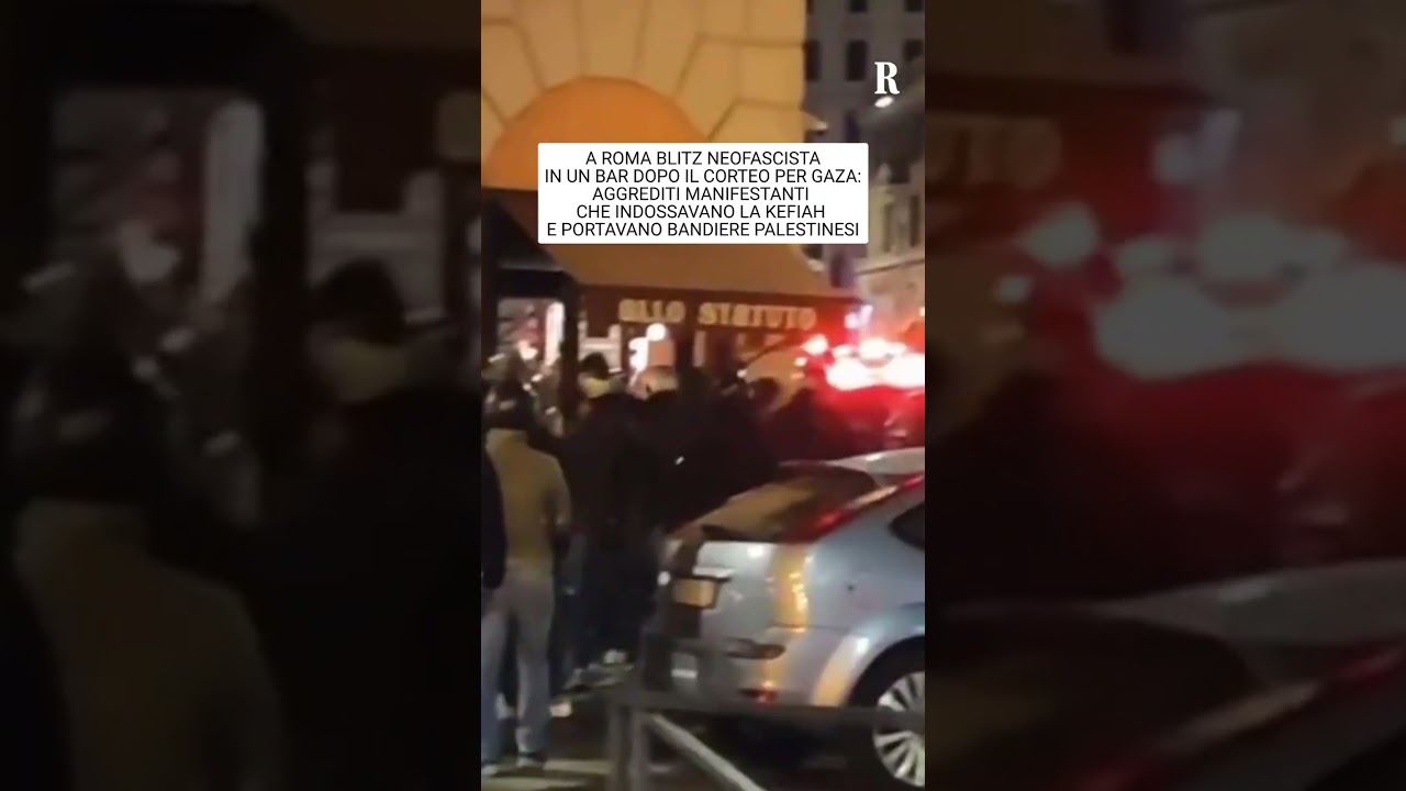 Blitz neofascista in un bar a Roma: aggrediti manifestanti con kefiah e bandiere palestinesi