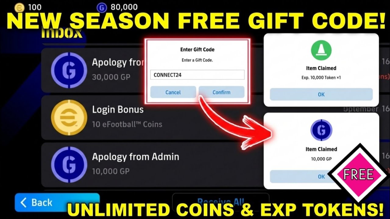 How to Redeem eFootball Gift Code 2026 🎁 | FREE Coins & EXP Tokens | eFootball Redeem Code | Lates.