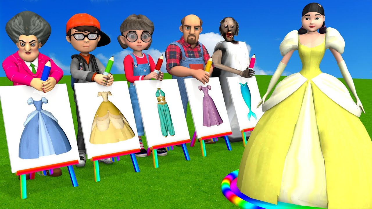 Scary Teacher 3D vs Squid Game Help Squid Doll Change Princess Dress vs Dressing Room 5 Challenger
