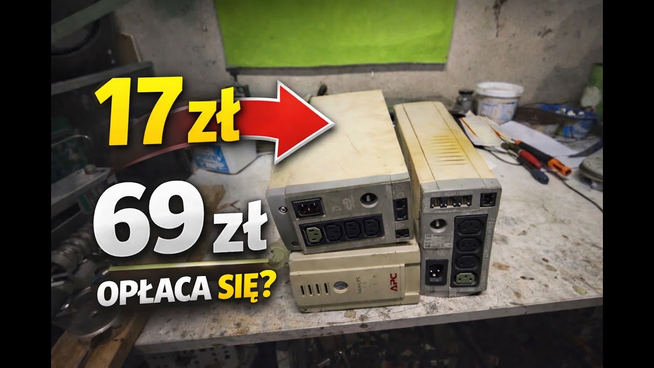 Kupiłem 3 UPS-y za 17 zł… tyle odzyskałem na złomie